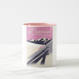 Hotham, Viktorianisches Alpenposter. Zweifarbige Tasse