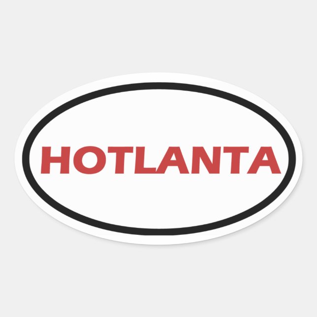 HOTLANTA OVALER AUFKLEBER (Vorderseite)