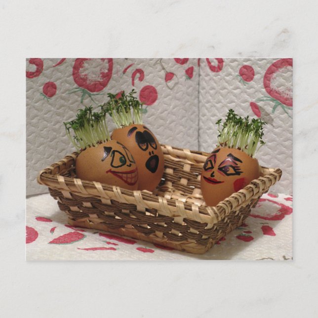 Hotline für Eggmen Freunde Ostern Postkarte (Vorderseite)