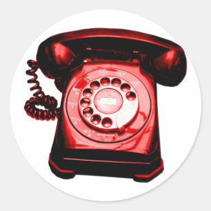 Hotline Red Runder Aufkleber