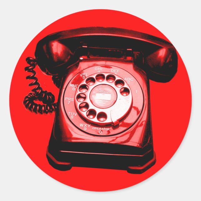 Hotline Red Runder Aufkleber (Vorderseite)