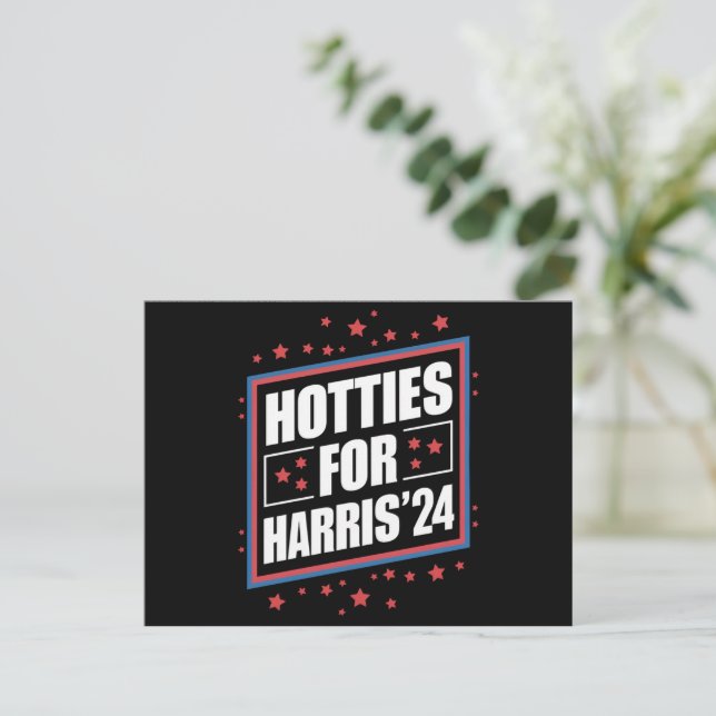 Hotlines für Kamala Harris Postkarte (Stehend Vorderseite)
