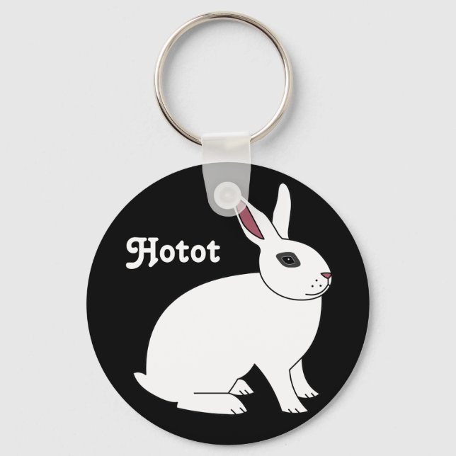 Hotot Rabbit Schlüsselanhänger (Vorderseite)
