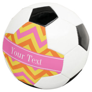 HotPink Ananas Pumpkin LG Monogramm Zickzack Name Fußball