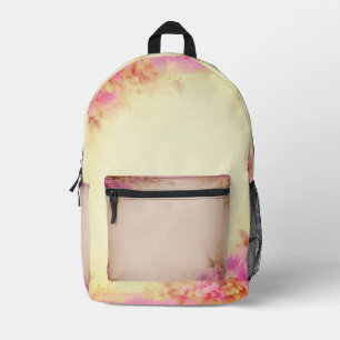 Hott Pink Floral Bedruckter Rucksack