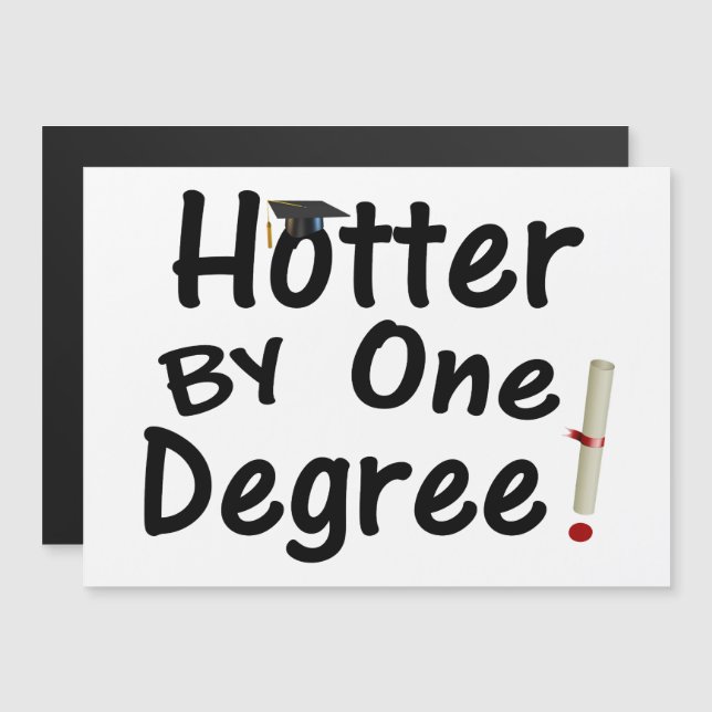 Hotter nach einem Grad Abschluss Magneteinladung (Vorne/Hinten)