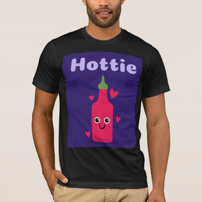 HOTTIE FUNNY HOT SAUCE T - SHIRT (Vorderseite)