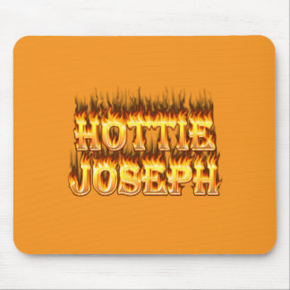 Hottie Joseph Feuer und Flammen Mousepad