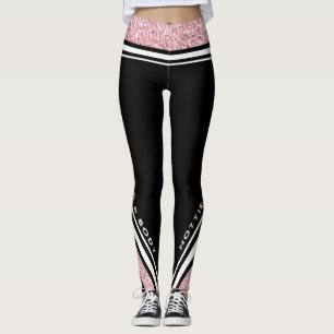 Hottie mit einem Body-Zitat mit weißem Text Leggings