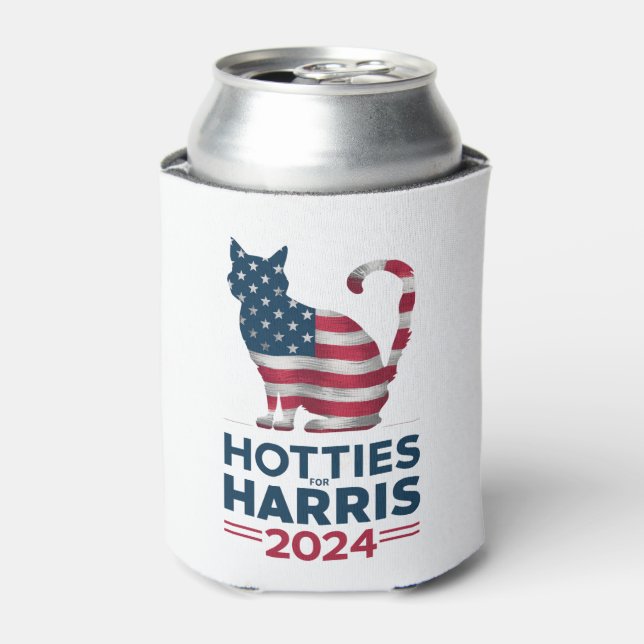 Hotties for Harris 2024 Cat Ladys Kamala Harris Dosenkühler (Kanne Vorderseite)