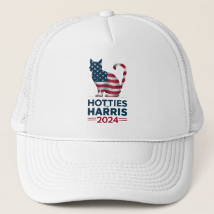 Hotties for Harris 2024 Cat Ladys Kamala Harris Truckerkappe