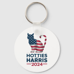 Hotties For Harris 2024 Katzenladies Kamala Harris Schlüsselanhänger