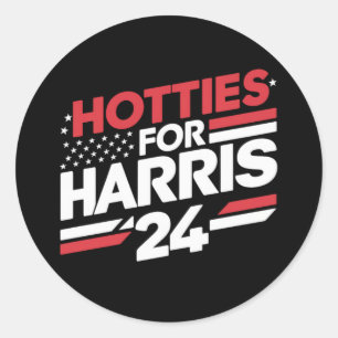 Hotties für Harris 24 Runder Aufkleber