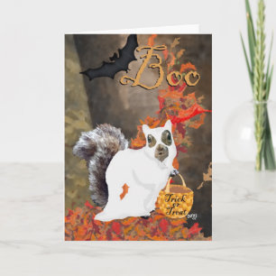 Hou! Carte d'Halloween écureuil