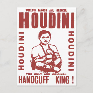 Houdini, der Handschellen König Postkarte