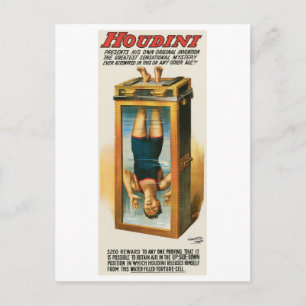 Houdini ~ Illusionist Vintage Magie / Entfesselung Postkarte