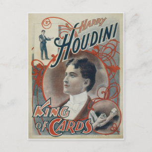 Houdini, König der Karten Vintage-Werbung