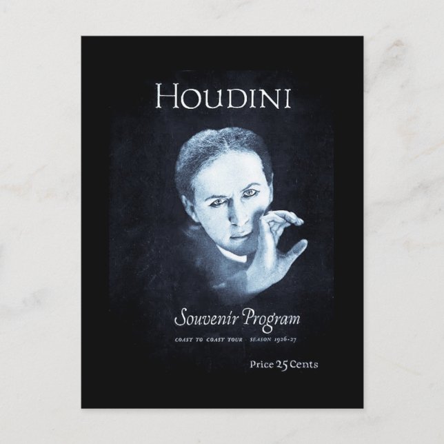Houdini Souvenir Programm 1926-27 Tour (Vorderseite)