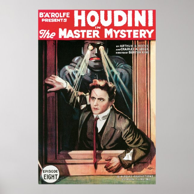 Houdini ~ Vintage Master Mystery Escape Artist Poster (Vorne)