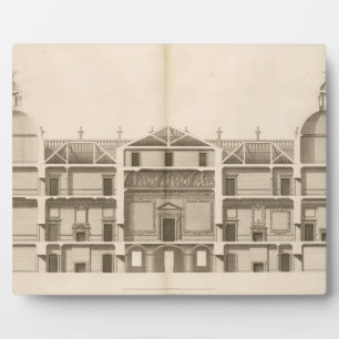 Houghton Hall: Teil der Westfront graviert Fotoplatte