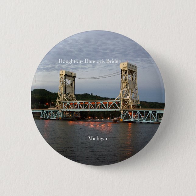 Houghton Hancock Bridge Dusk-Taste Button (Vorderseite)