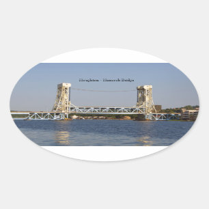 Houghton Hancock Bridge Rechteck oder Ovaler Aufkleber