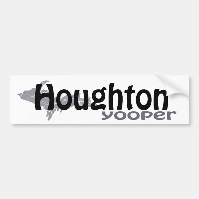 Houghton Michigan Yooper Autoaufkleber (Vorne)
