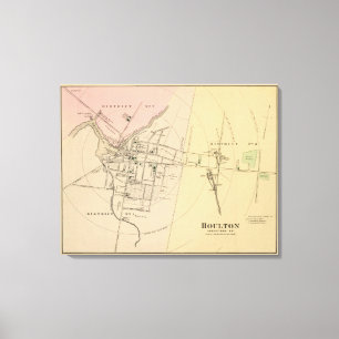 Houlton, Aroostook County Karte Leinwanddruck