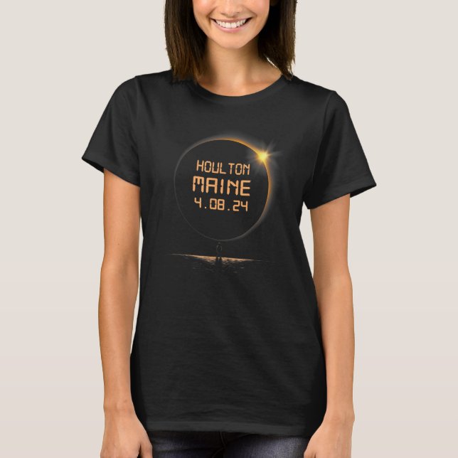 Houlton Maine ME Total Solar Eclipse April 8 2024  T-Shirt (Vorderseite)