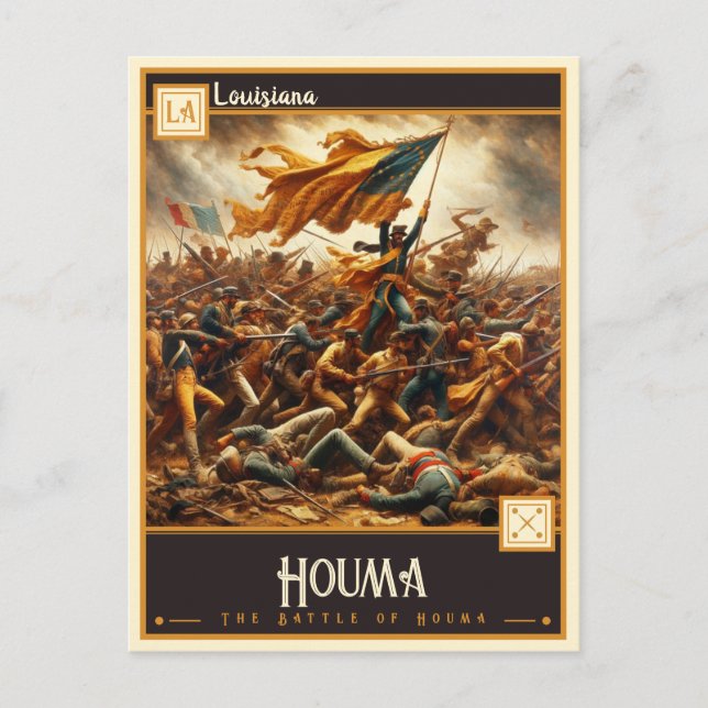 Houma, Louisiana | VINTAG Postkarte (Vorderseite)