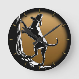 Hound Chien Horloge Chasse Chien Art Mur Horloge