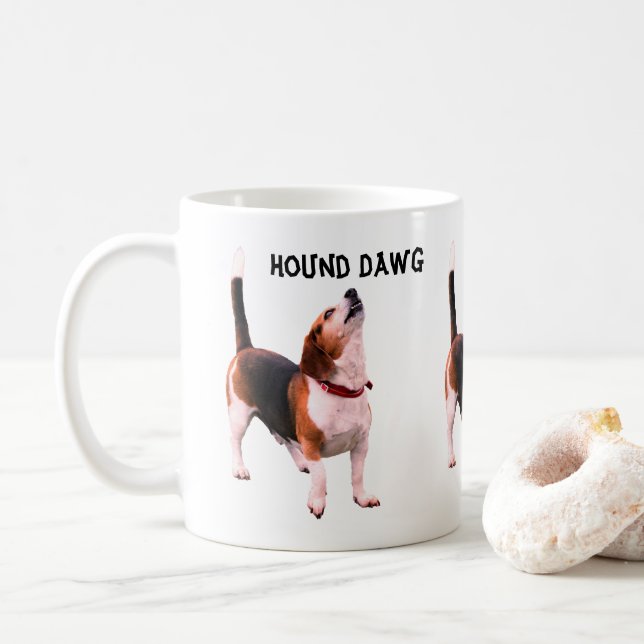 Hound Dawg Beagle Funny Dog Kaffeetasse (Mit Donut)