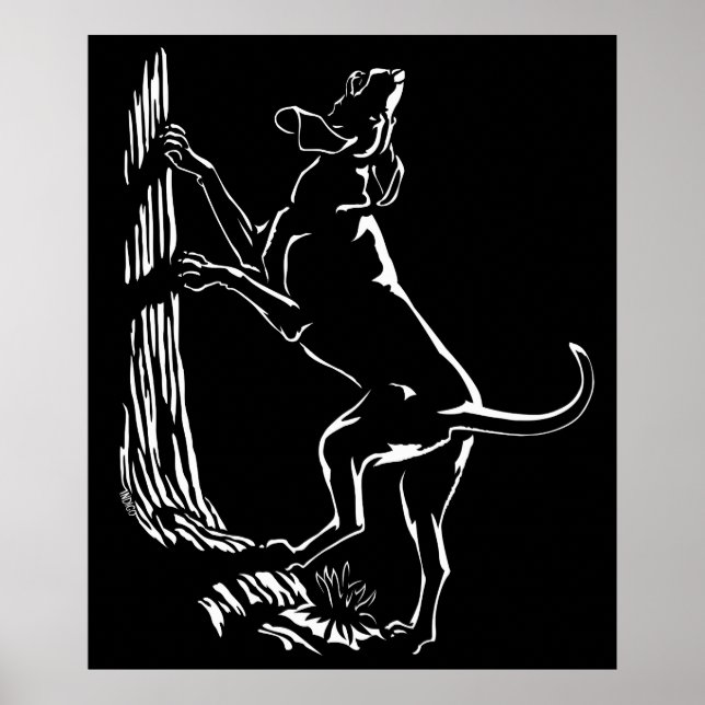 Hound Dog Art Poster Coole Jagd Hunde Kunstdrucke (Vorne)