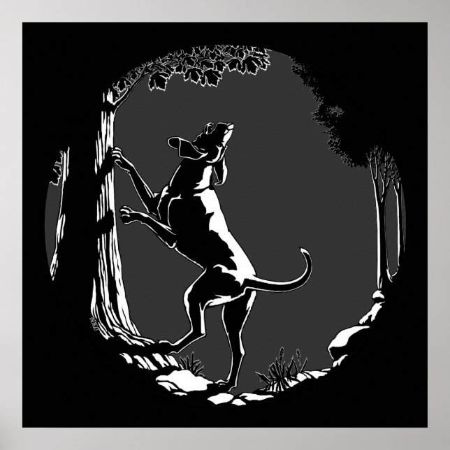 Hound Dog Art Poster Jagd Hund Lover Prints (Vorne)