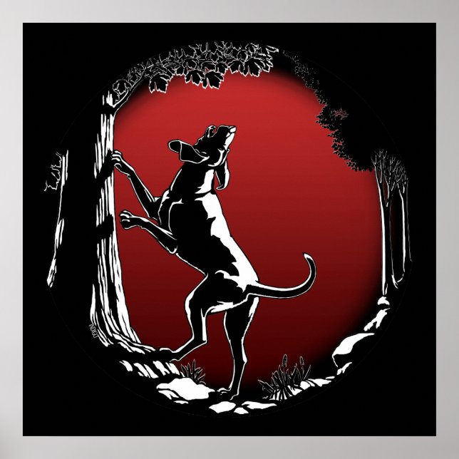 Hound Dog Art Poster Jagd Hund Lover Prints (Vorne)