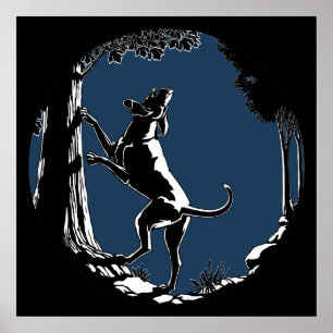 Hound Dog Art Poster Jagd Hunde Kunst Prints