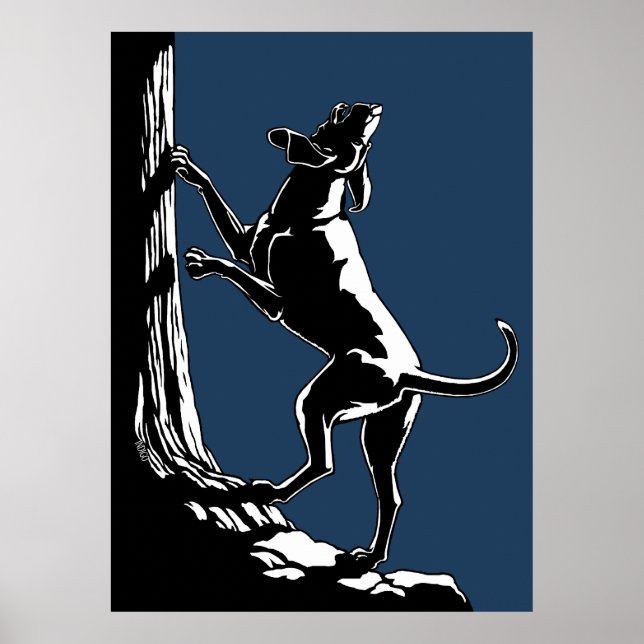 Hound Dog Art Poster Jägerkunst Dekoration (Vorne)