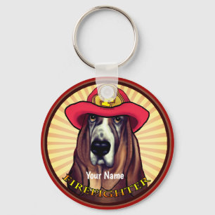 Hound Dog Firefighter Schlüsselanhänger