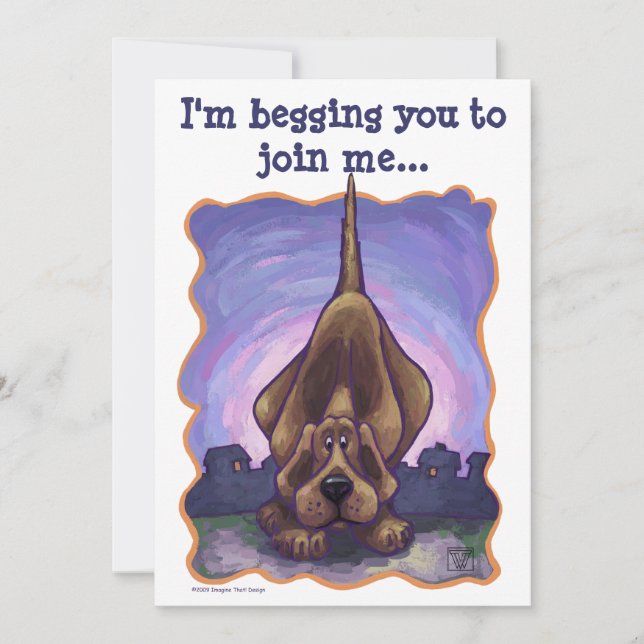 Hound Dog Party Center Einladung (Vorderseite)