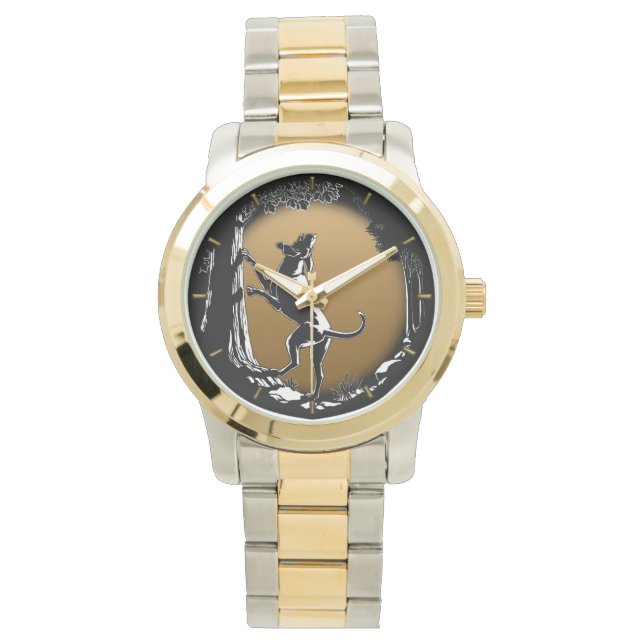 Hound Dog Watch Stilvolle Hunde Lover Armbanduhr (Vorderseite)