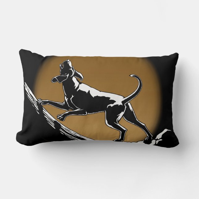 Hound Hund Art Throw Kissen Jagd Hunde Kissen (Vorderseite)