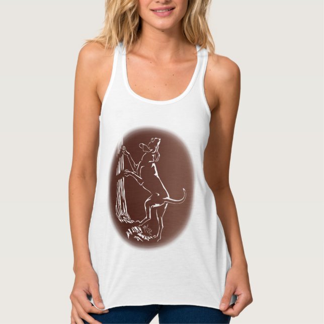 Hound Hund Tank Top Shirt Frauen Jagd Hundeshirt (Vorderseite)