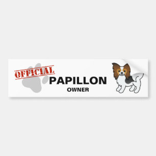 Hound Tricolor Papillon Cartoon Dog Autoaufkleber