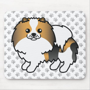 Hound Tricolor Spitz Niedlich Cartoon Dog & Paws Mousepad