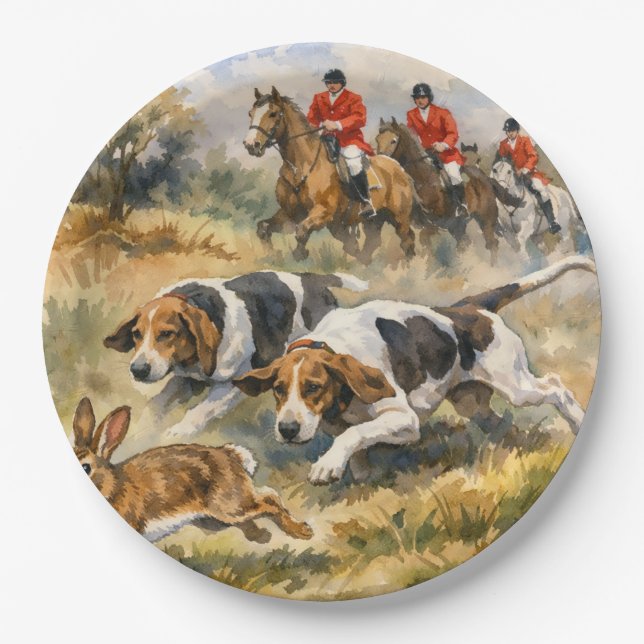 Hounds & Hare  Pappteller (Vorderseite)
