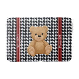 Houndstooth Bear Home, Badematte