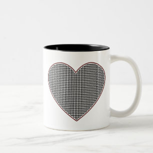 Houndstooth Heart (Tuscaloosa, Alabama) Zweifarbige Tasse
