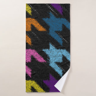 Houndstooth : imitation de toile brute.