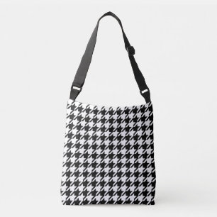Houndstooth Large Classic Pattern Tragetaschen Mit Langen Trägern