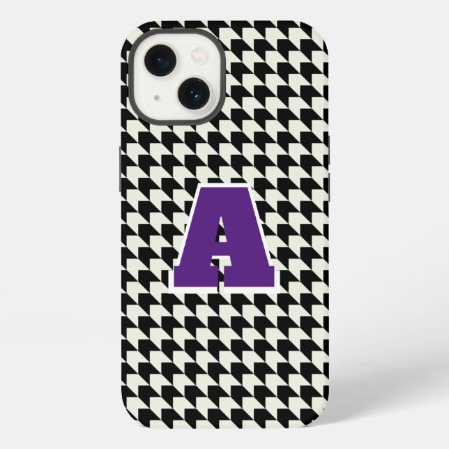 Houndstooth-Monogramm Case-Mate-iPhone-Hülle iPhone Hülle (Rückseite)